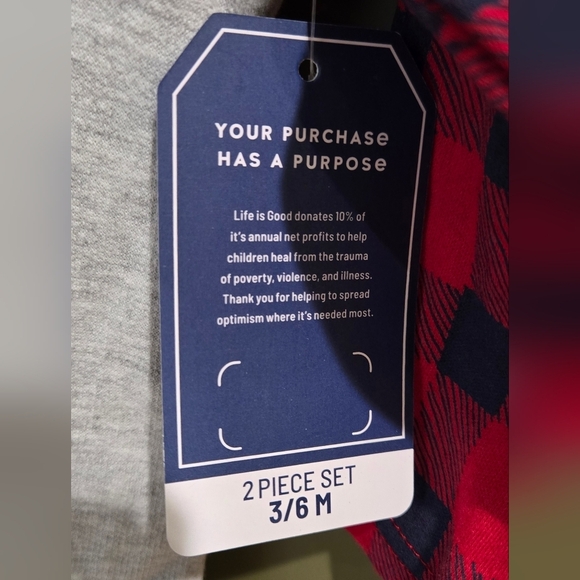 NWT Life is Good Christmas infant snap long sleeve onesie - Picture 5 of 6